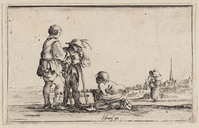 TvB G 4596
<br/>
Twee arme mannen die op hun wandelstokken geleund staan
<br/>
<em>Bella, Stefano della (1610-1664)</em>